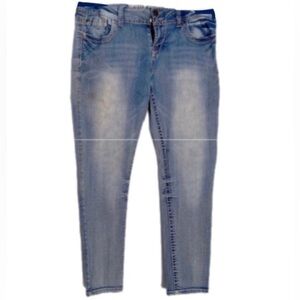 WallFlower Skinny Jeans Low Rise Mid Wash Blue Juniors 15